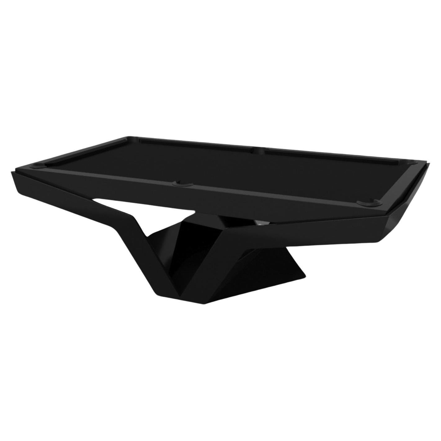 Elevate Customs Enzo Pool Table /Solid Pantone Black Color in 7'/8' -Made in USA