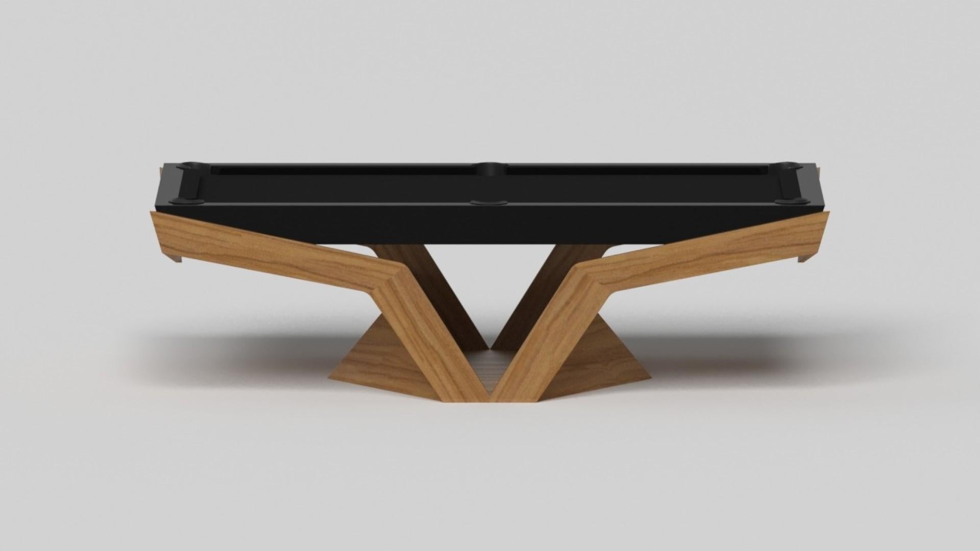Américain Elevate Customs Enzo Pool Table / Solid Teak Wood in 7'/8' - Made in USA en vente
