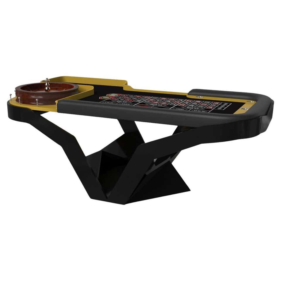 Elevate Customs Enzo Roulette Tables / Solid Teak Wood in 8'2