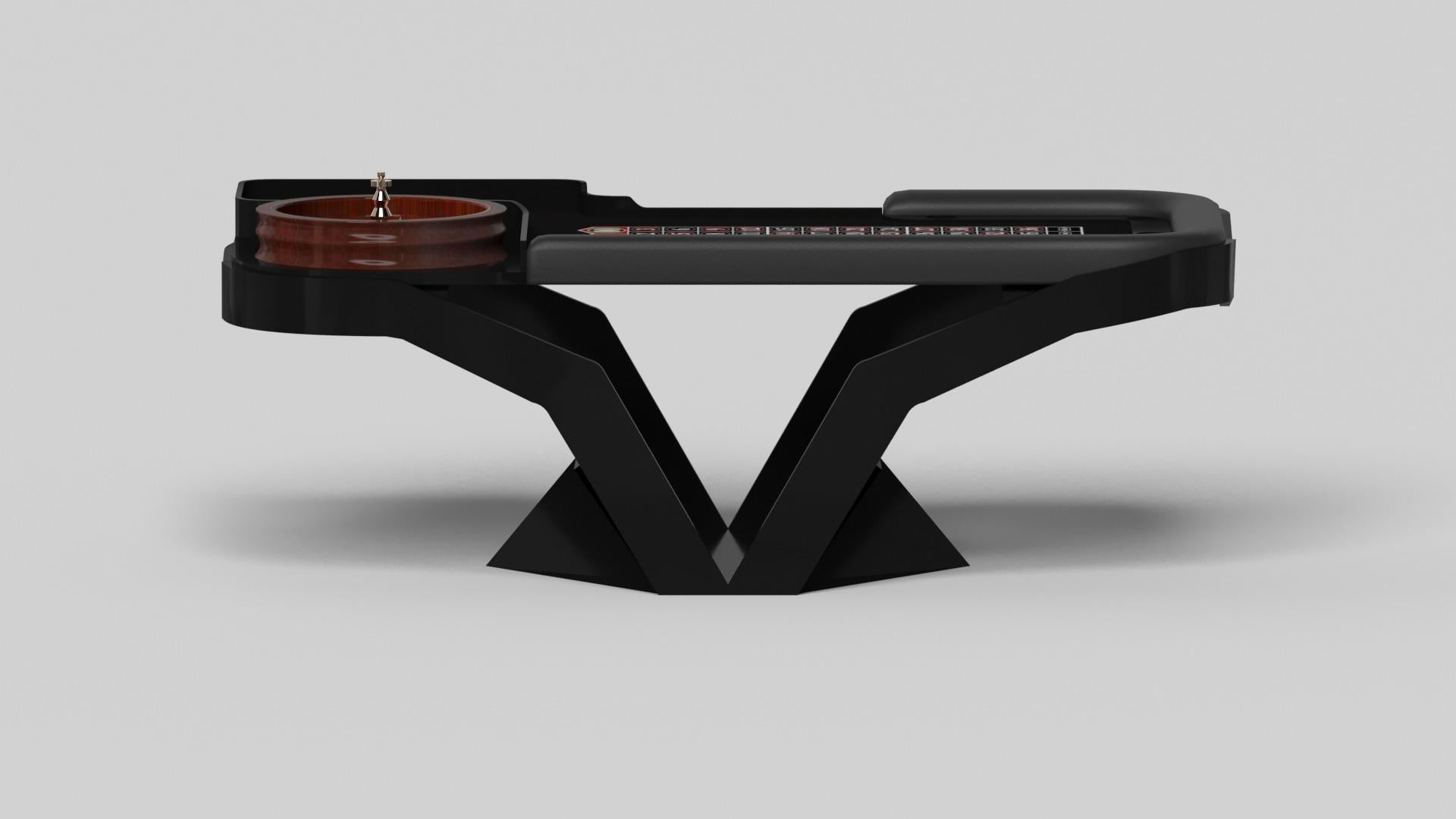 American Elevate Customs Enzo Roulette Tables / Solid Pantone Black Color in 8'2