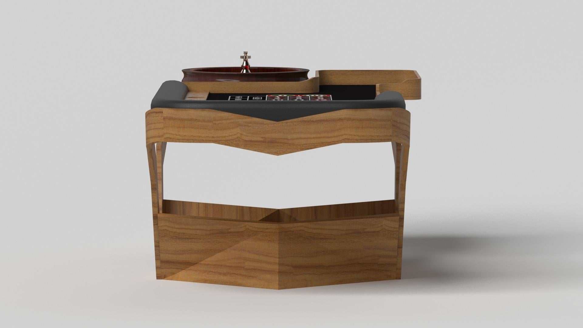 Modern Elevate Customs Enzo Roulette Tables / Solid Teak Wood in 8'2