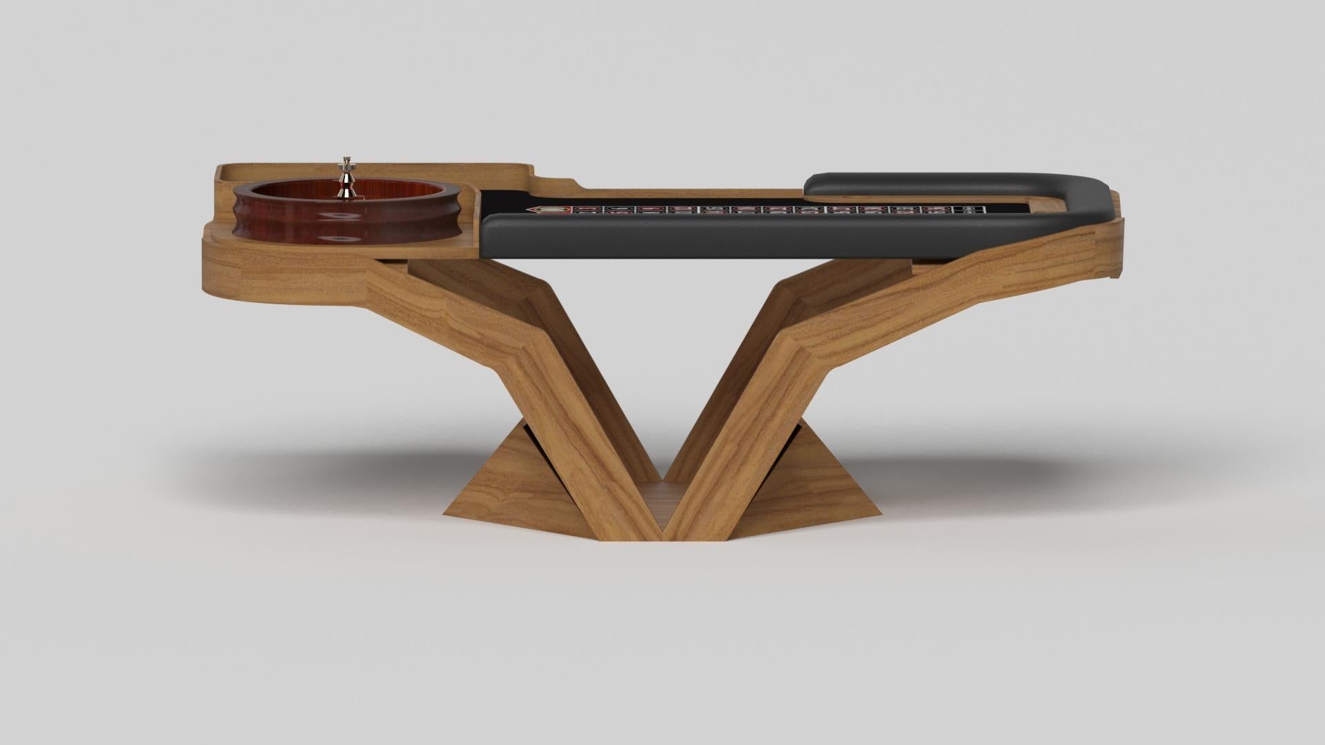 American Elevate Customs Enzo Roulette Tables / Solid Teak Wood in 8'2