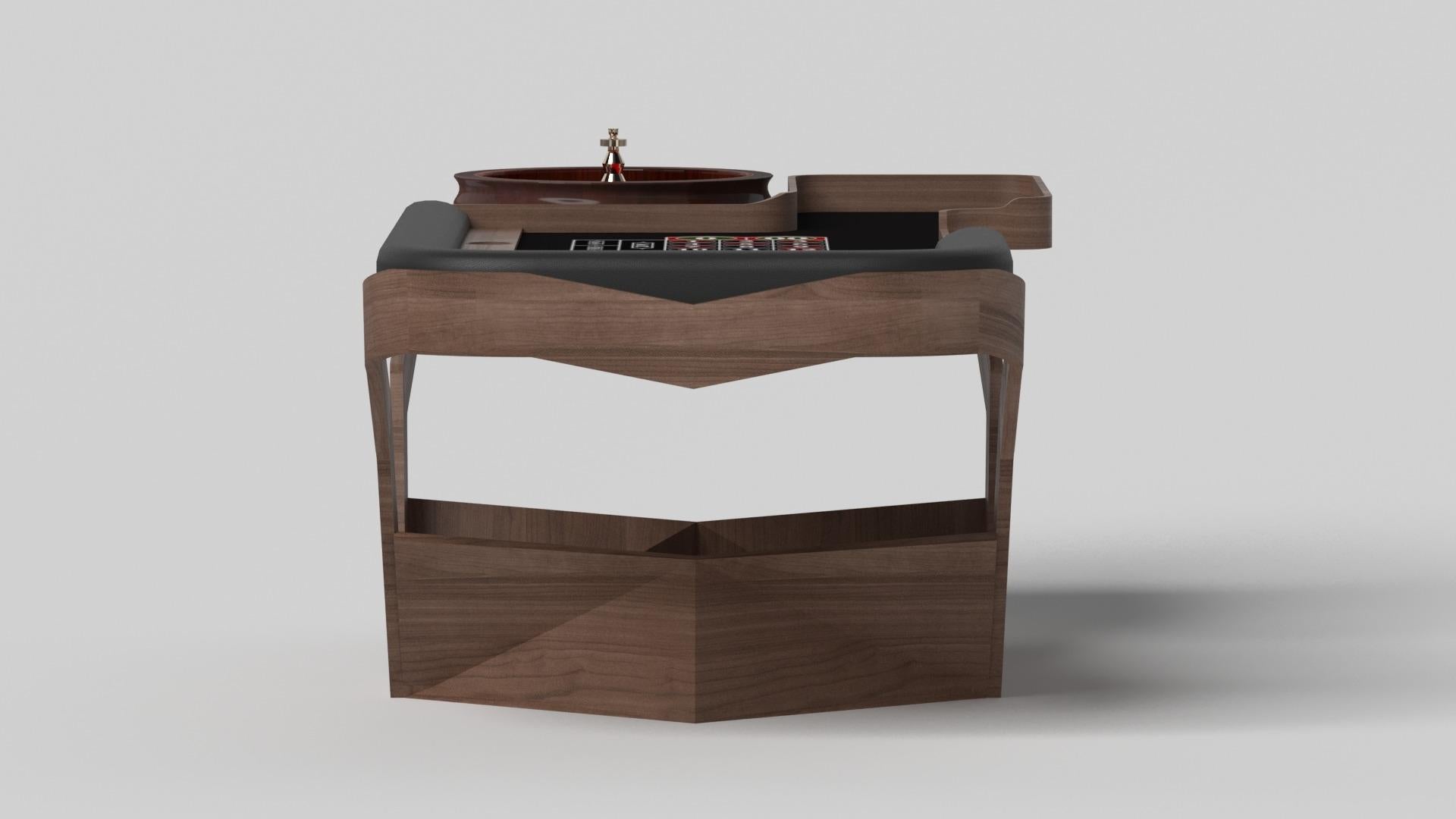 Moderne Elevate Customs Enzo Roulette Tables / Solid Walnut Wood in 8'2