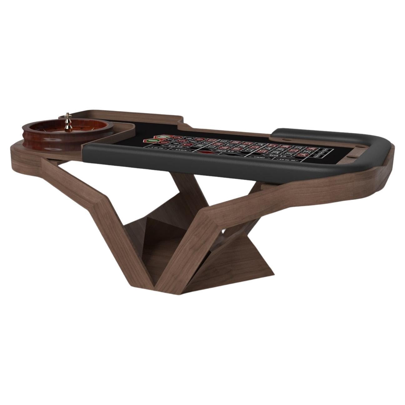 Elevate Customs Enzo Roulette Tables / Solid Walnut Wood in 8'2" - Made in USA en vente