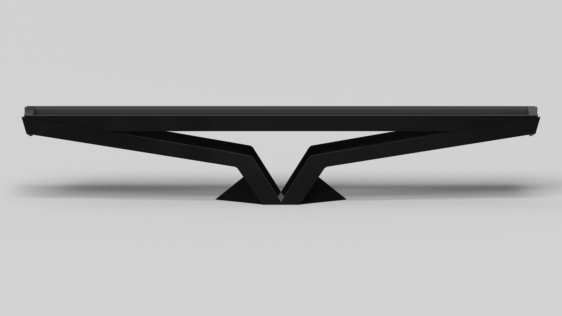 American Elevate Customs Enzo Shuffleboard Tables / Solid Pantone Black Color in 22' -USA For Sale