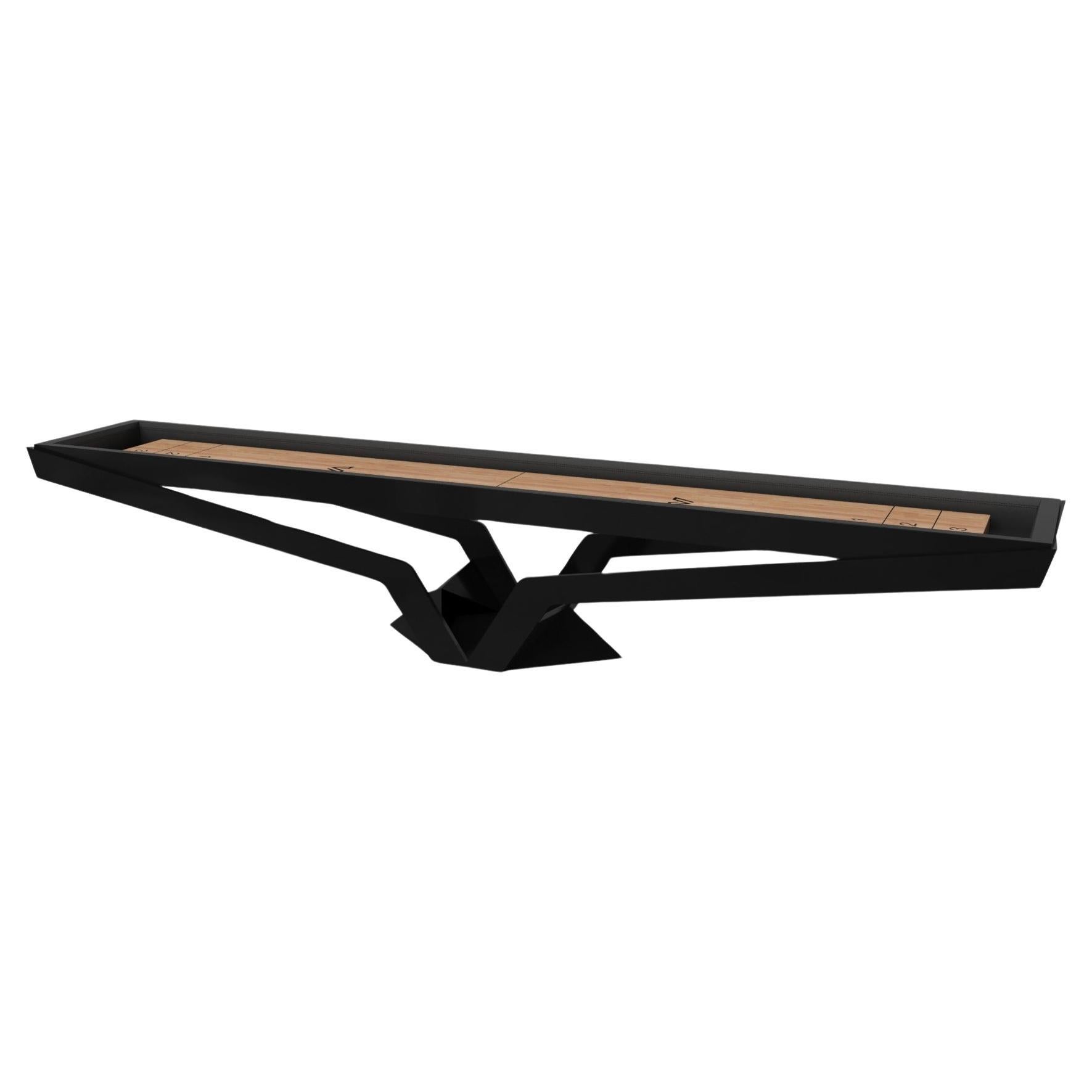 Elevate Customs Enzo Shuffleboard Tables / Solid Pantone Black Color in 22' -USA For Sale
