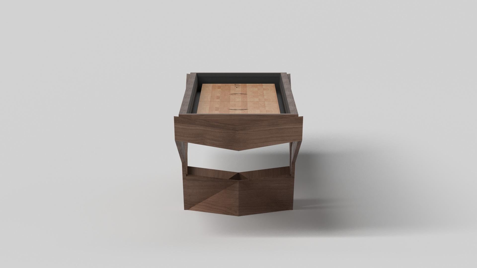 Elevate Customs Enzo Shuffleboard-Tische / Massivholz Nussbaumholz in 12' -Made in USA (Moderne) im Angebot