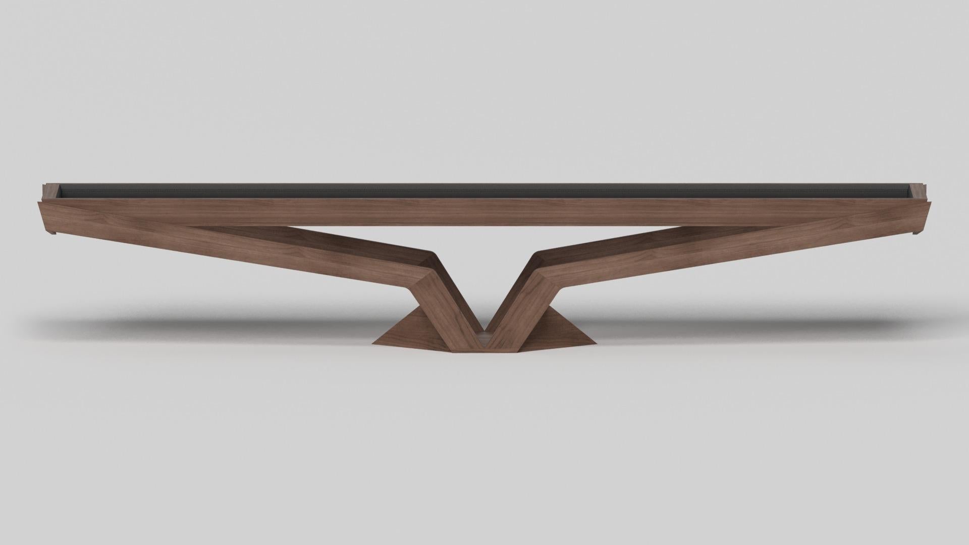American Elevate Customs Enzo Shuffleboard Tables / Solid Walnut Wood in 9' - Made in USA For Sale