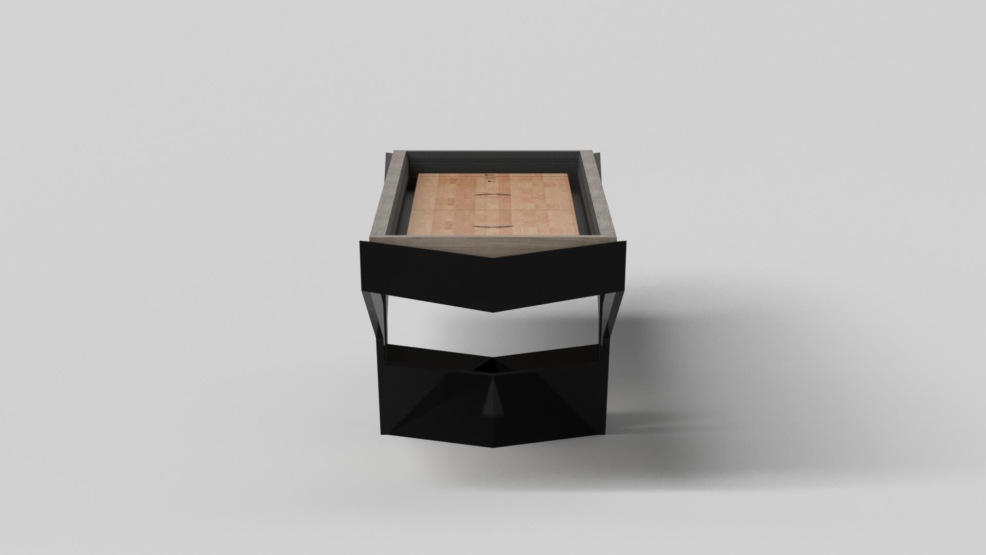 Modern Elevate Customs Enzo Shuffleboard Tables / Solid White Oak Wood in 12' - USA For Sale