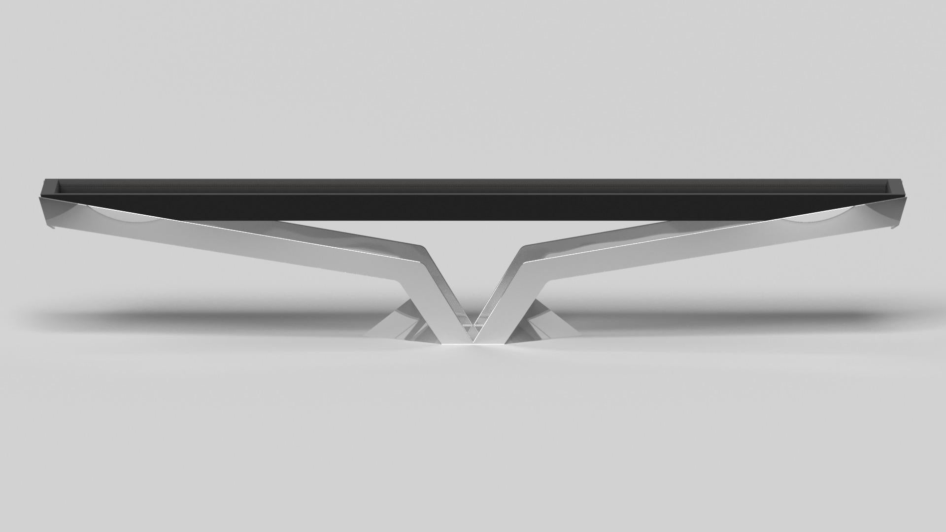 Américain Elevate Customs Tables de Shuffleboard Enzo/Tôle d'acier inoxydable en 12' -USA en vente