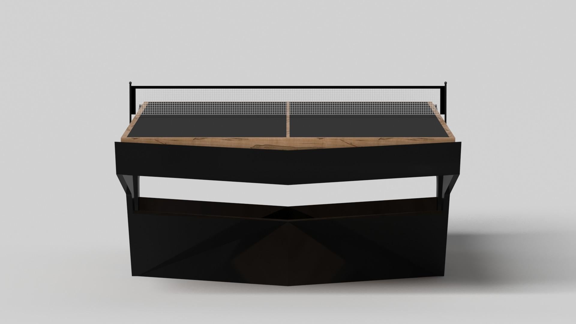 Modern Elevate Customs Enzo Tennis Tables / Solid Curly Maple Wood in 9' - Made in USA For Sale