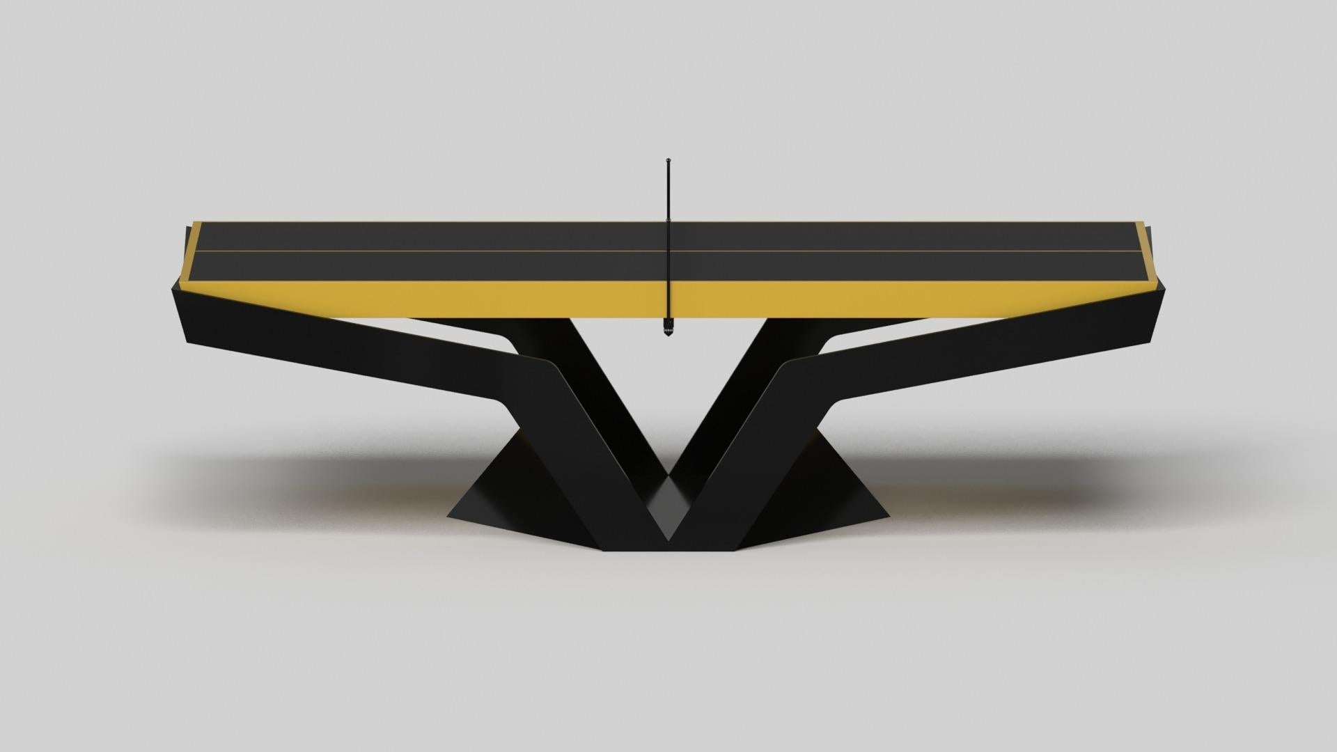 American Elevate Customs Enzo Tennis Tables / Solid Giallo Orion in 9' - Made in USA For Sale