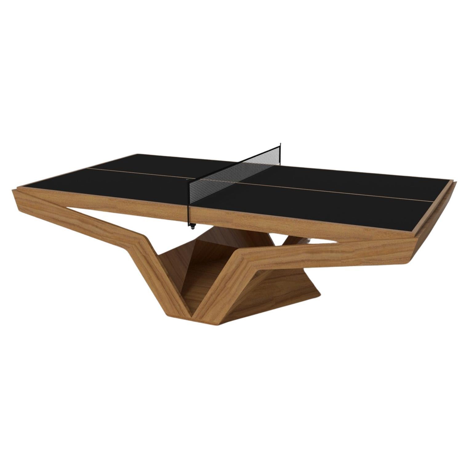 Elevate Customs Enzo Tennis Tables / Solid Teak Wood in 9' - Made in USA For Sale
