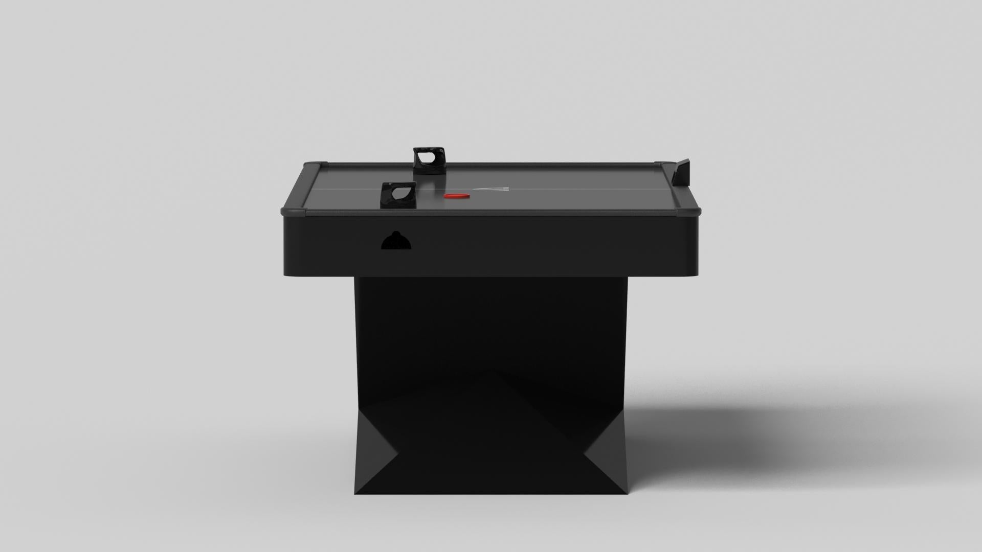Modern Elevate Customs Kors Air Hockey Tables / Solid Pantone Black in 7' - Made in USA For Sale
