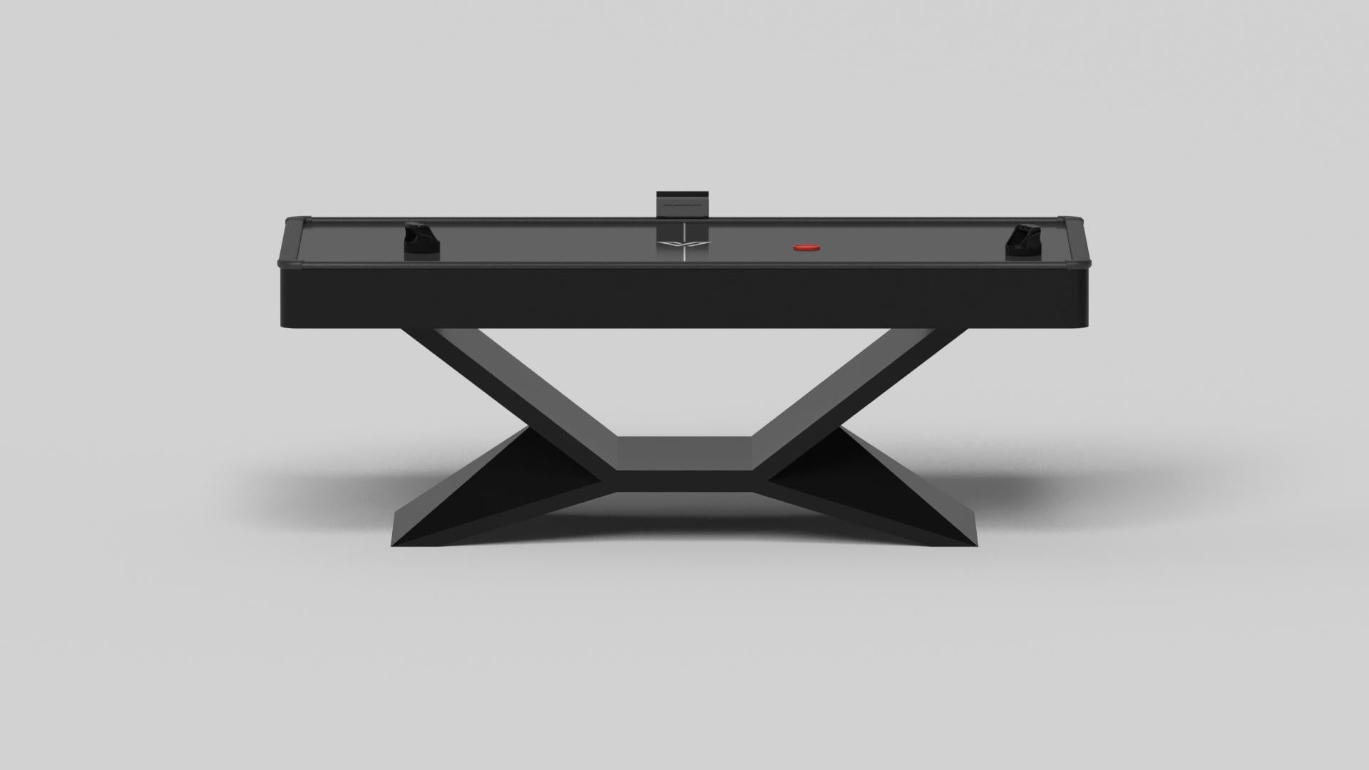 American Elevate Customs Kors Air Hockey Tables / Solid Pantone Black in 7' - Made in USA For Sale