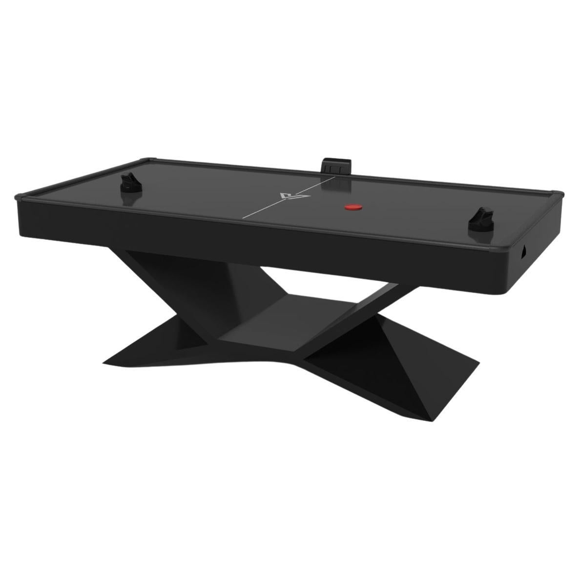 Elevate Customs Kors Air Hockey Tables / Solid Pantone Black in 7' - Made in USA For Sale
