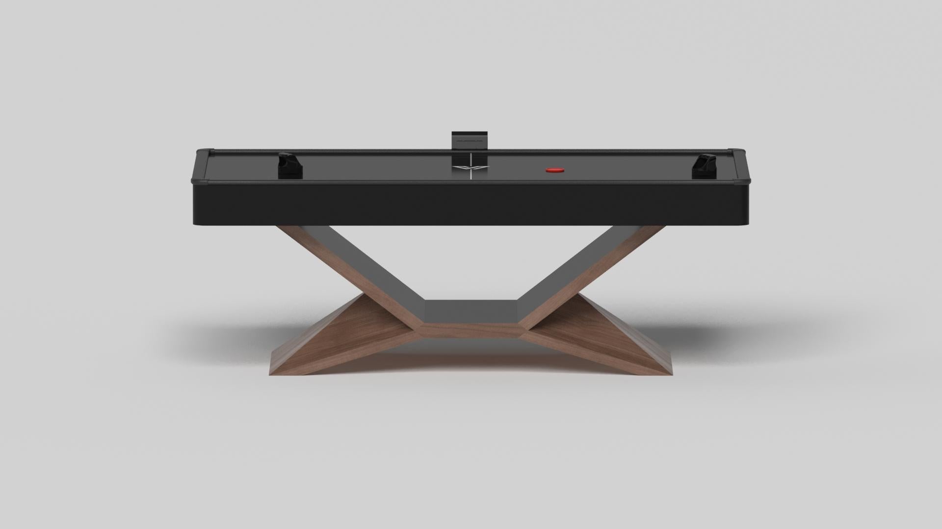 American Elevate Customs Kors Air Hockey Tables / Solid Walnut Wood in 7' - Made in USA For Sale