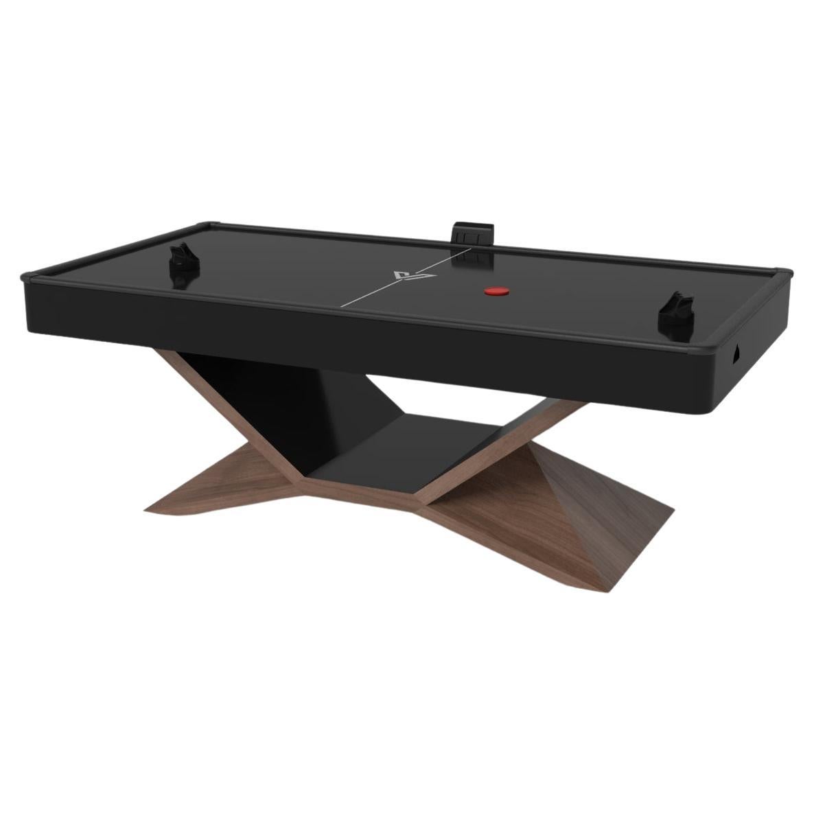 Elevate Customs Kors Air Hockey Tables / Solid Walnut Wood in 7' - Made in USA For Sale