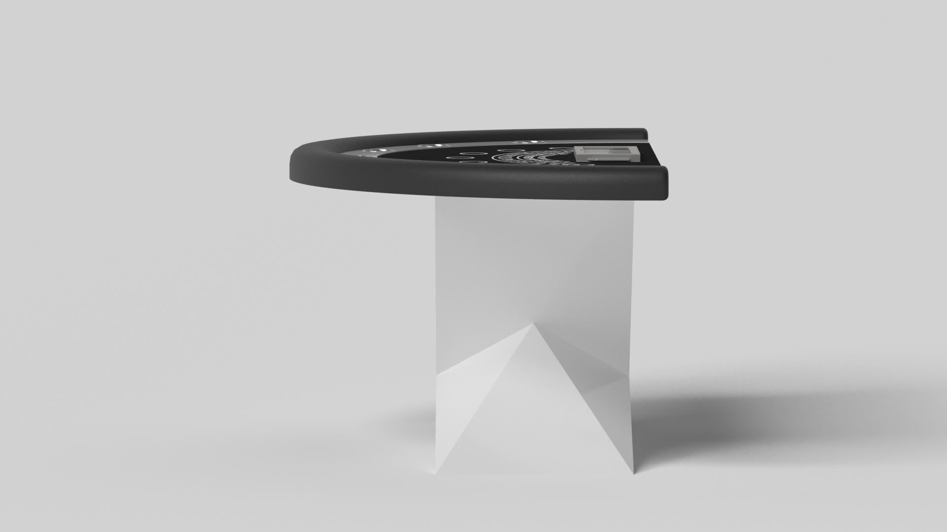 Modern Elevate Customs Kors Black Jack Tables / Solid Pantone White Color in 7'4