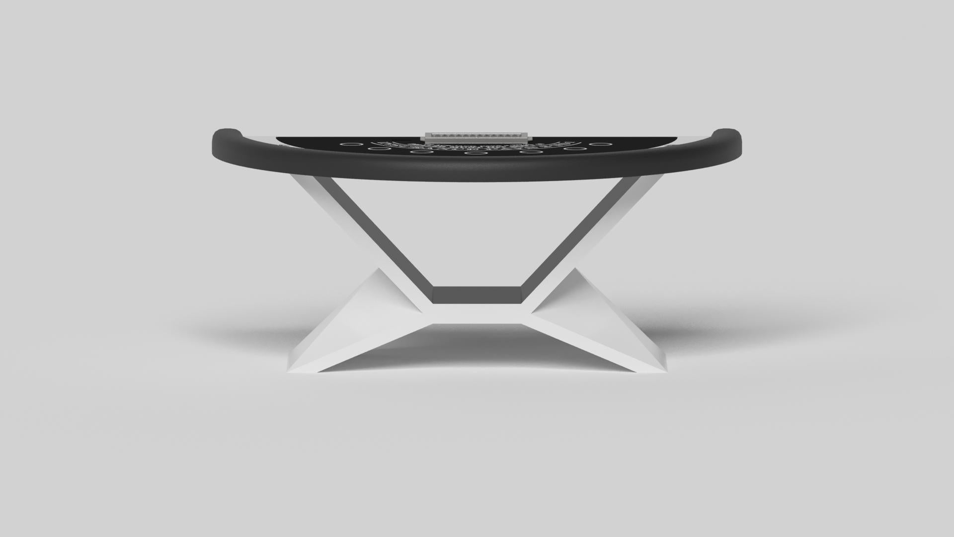 American Elevate Customs Kors Black Jack Tables / Solid Pantone White Color in 7'4