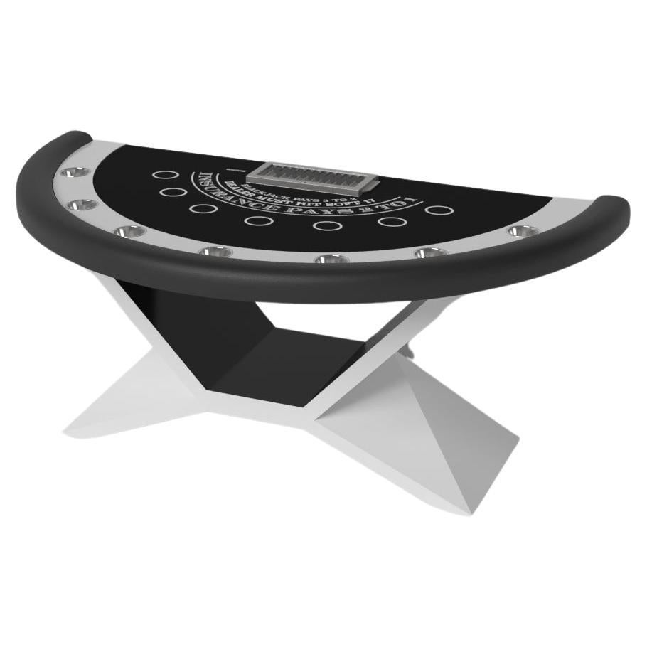 Elevate Customs Kors Black Jack Tables / Solid Pantone White Color in 7'4" - USA For Sale