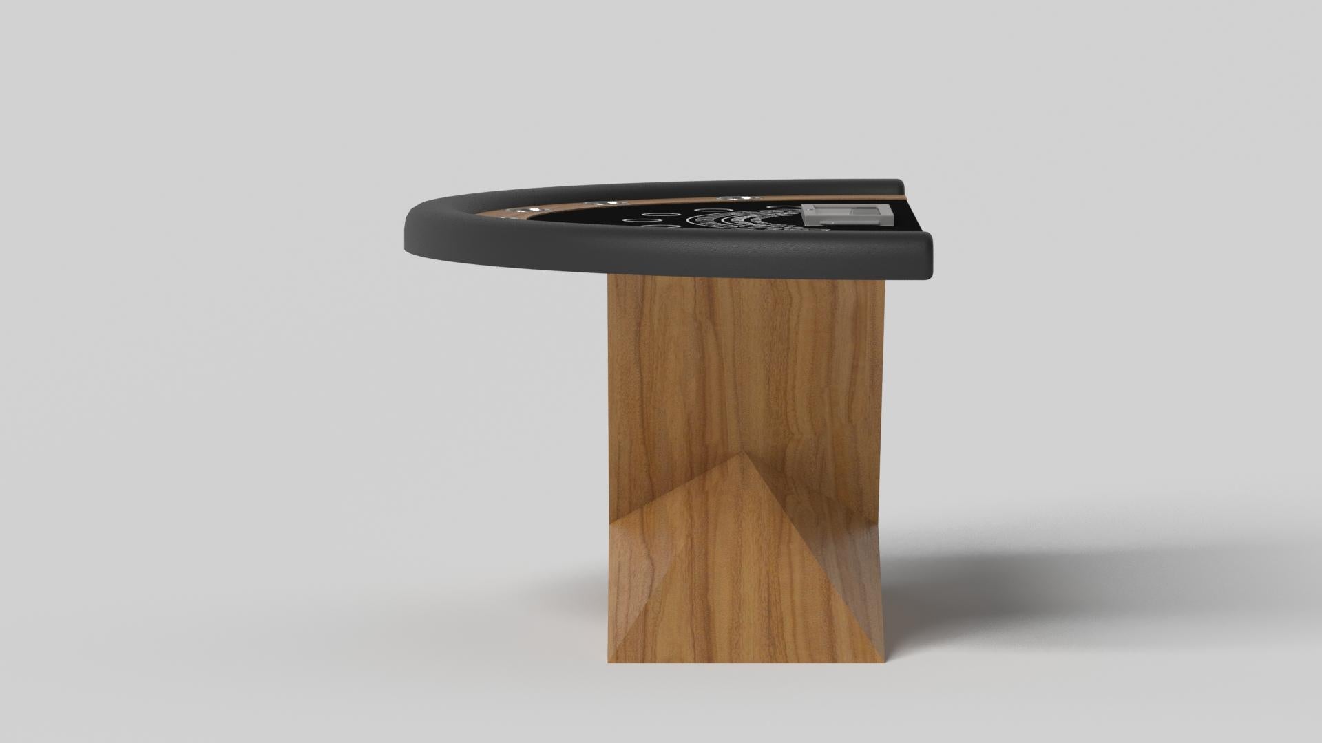 Modern Elevate Customs Kors Black Jack Tables / Solid Teak Wood in 7'4