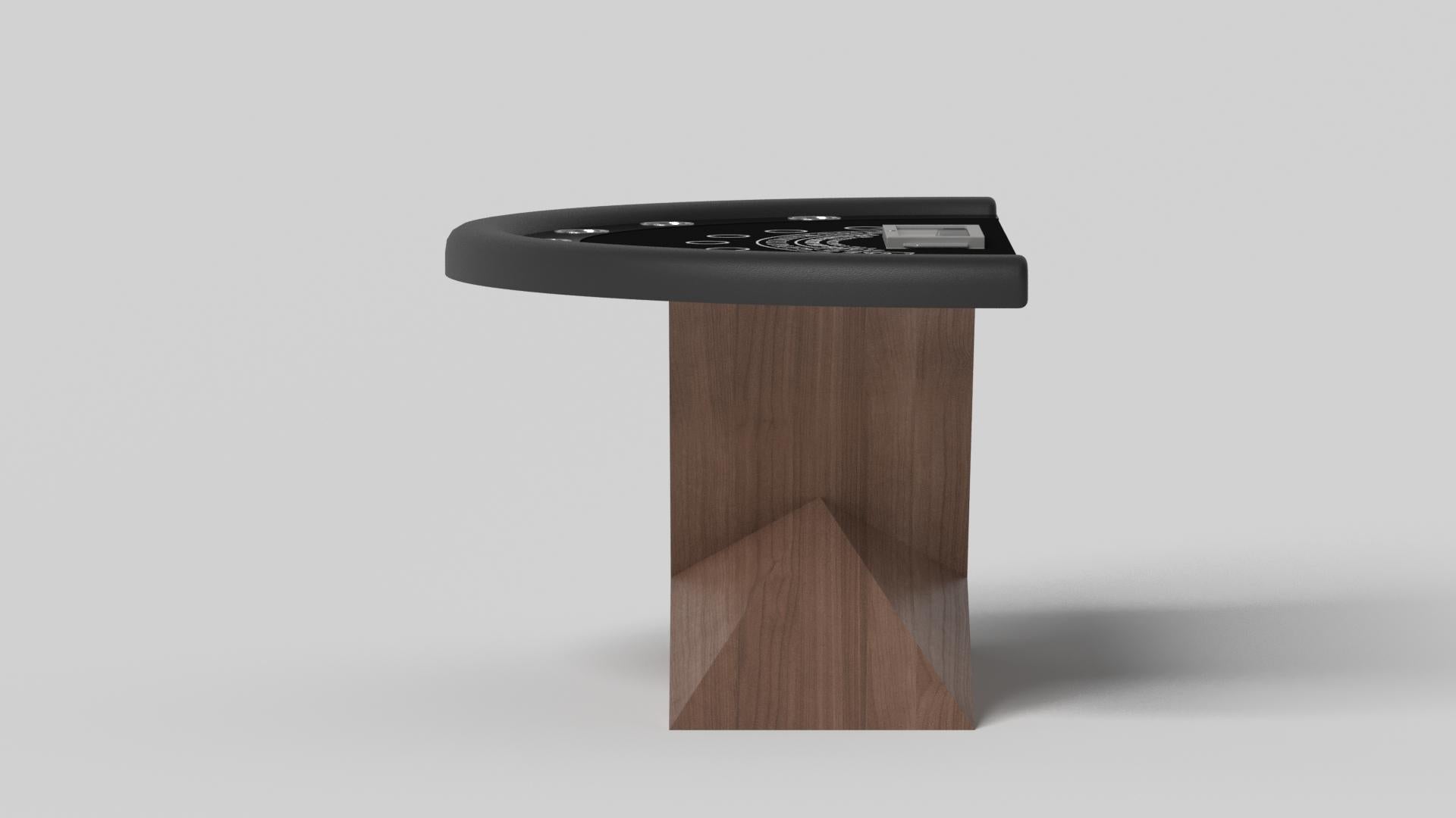 Modern Elevate Customs Kors Black Jack Tables / Solid Walnut Wood in 7'4