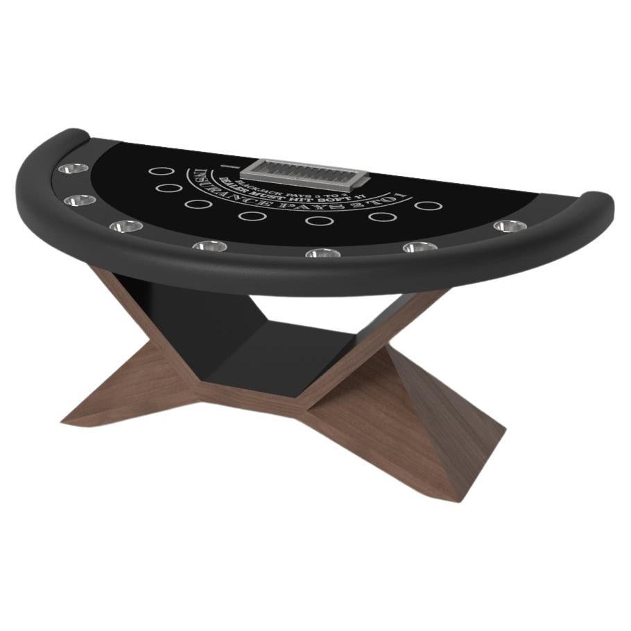 Elevate Customs Kors Black Jack Tables / Solid Walnut Wood in 7'4" - Made in USA For Sale