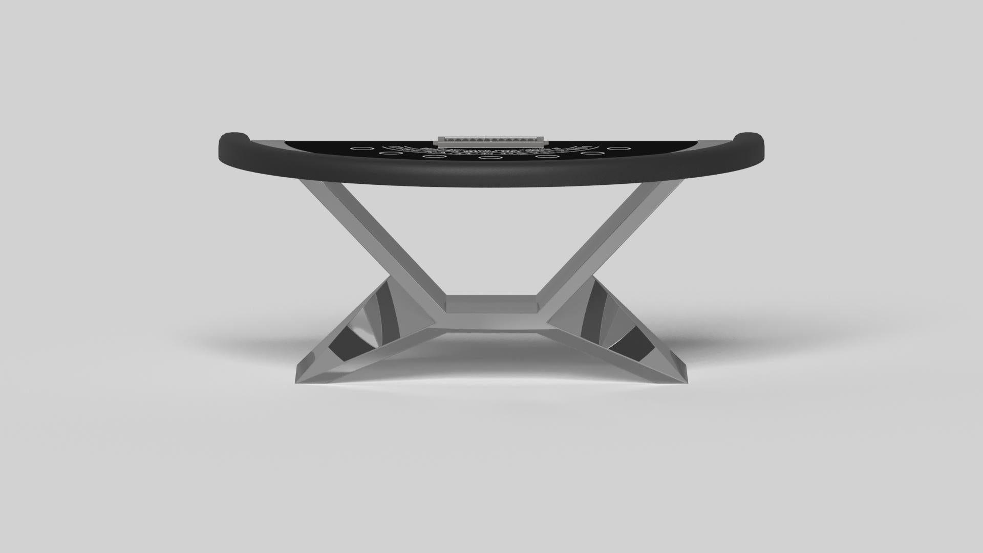 Modern Elevate Customs Kors Black Jack Tables /Stainless Steel Sheet Metal in 7'4
