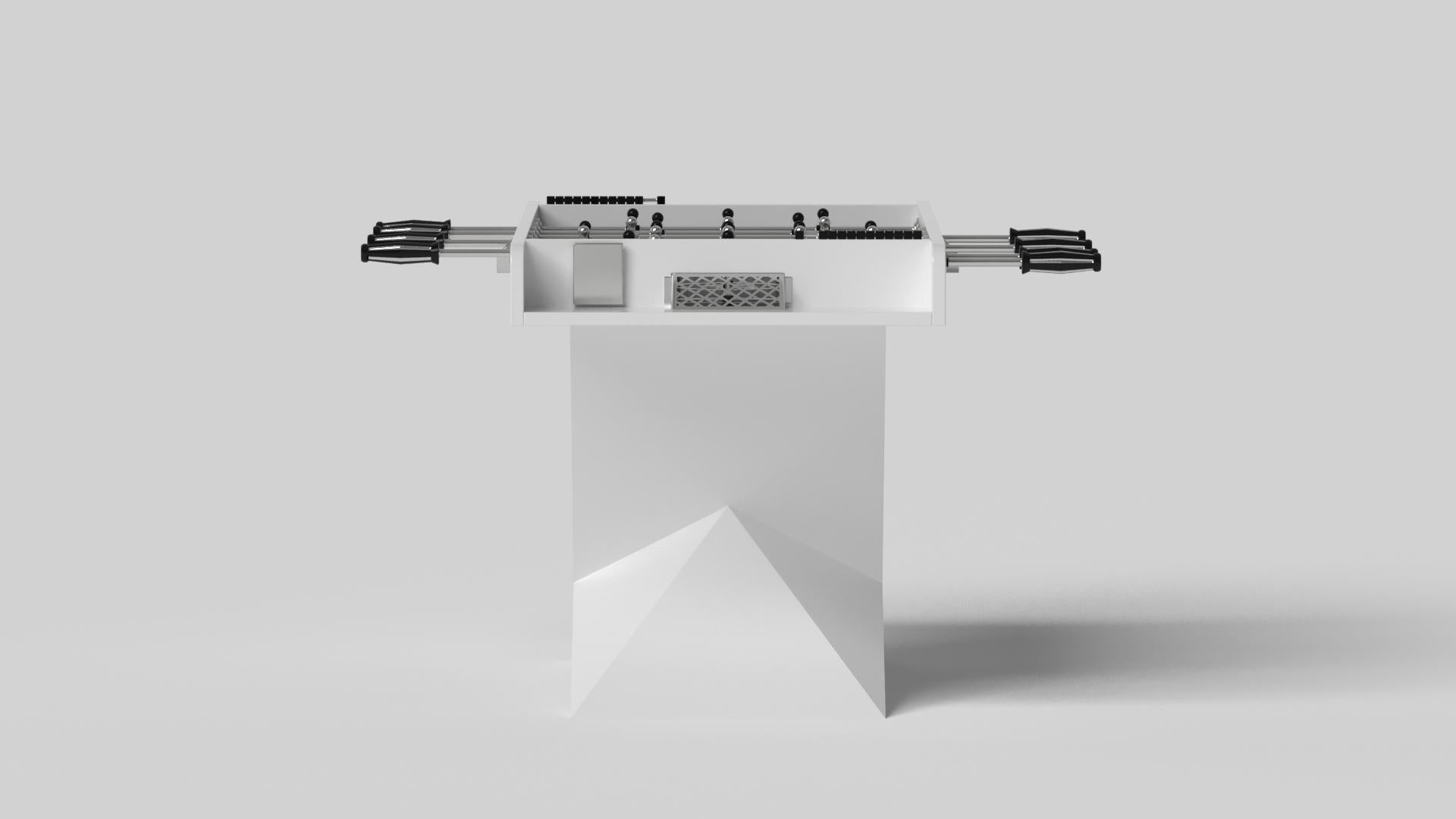 Modern Elevate Customs Kors Foosball Tables/Solid Pantone White Color in 5'-Made in USA For Sale