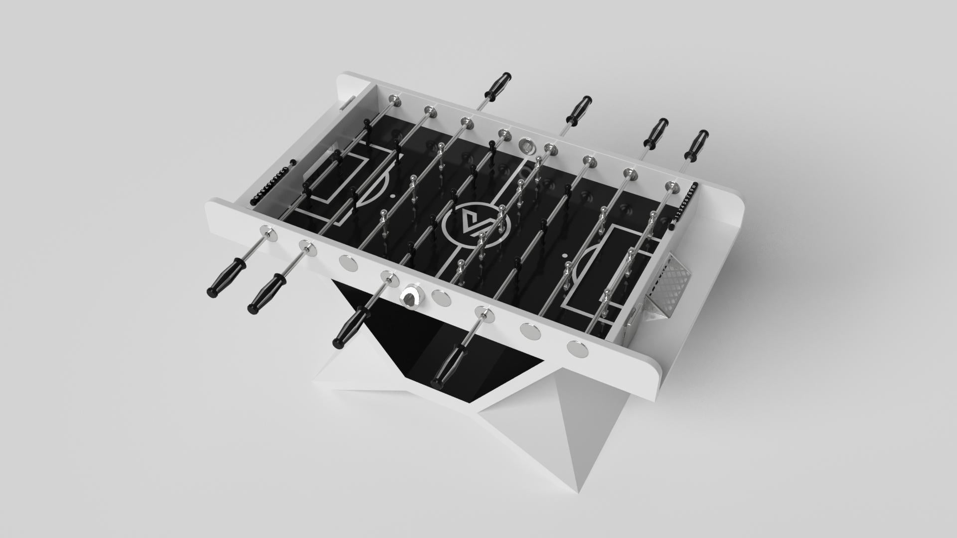 American Elevate Customs Kors Foosball Tables/Solid Pantone White Color in 5'-Made in USA For Sale