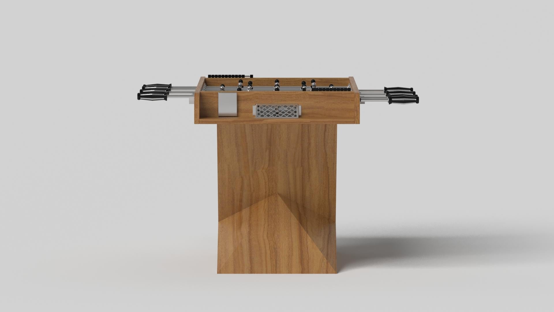 Modern Elevate Customs Kors Foosball Tables / Solid Teak Wood in 5' - Made in USA For Sale