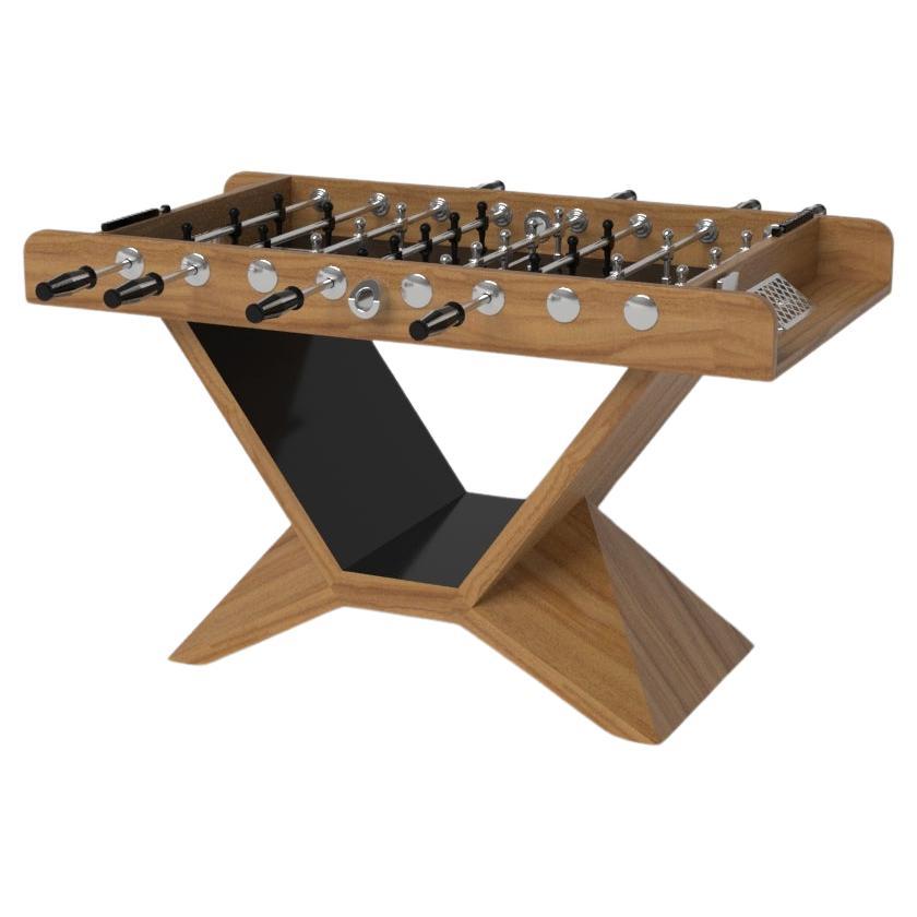 Elevate Customs Kors Foosball Tables / Solid Teak Wood in 5' - Made in USA For Sale