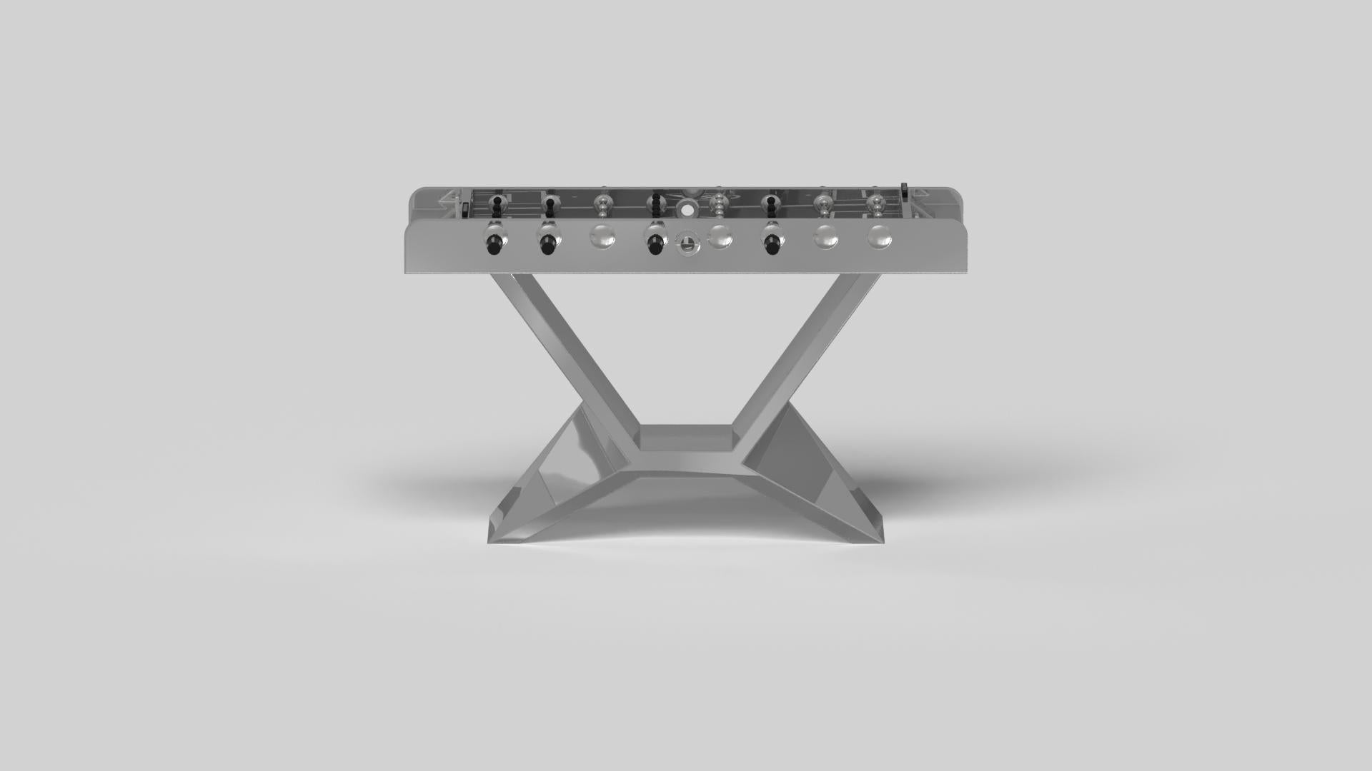 Hand-Crafted Elevate Customs Kors Foosball Tables / Stainless Steel Metal in 5' - Made in USA For Sale