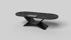 Elevate Customs Kors Poker Tables/Solid Pantone Black Color in 8'8" -Made in USA