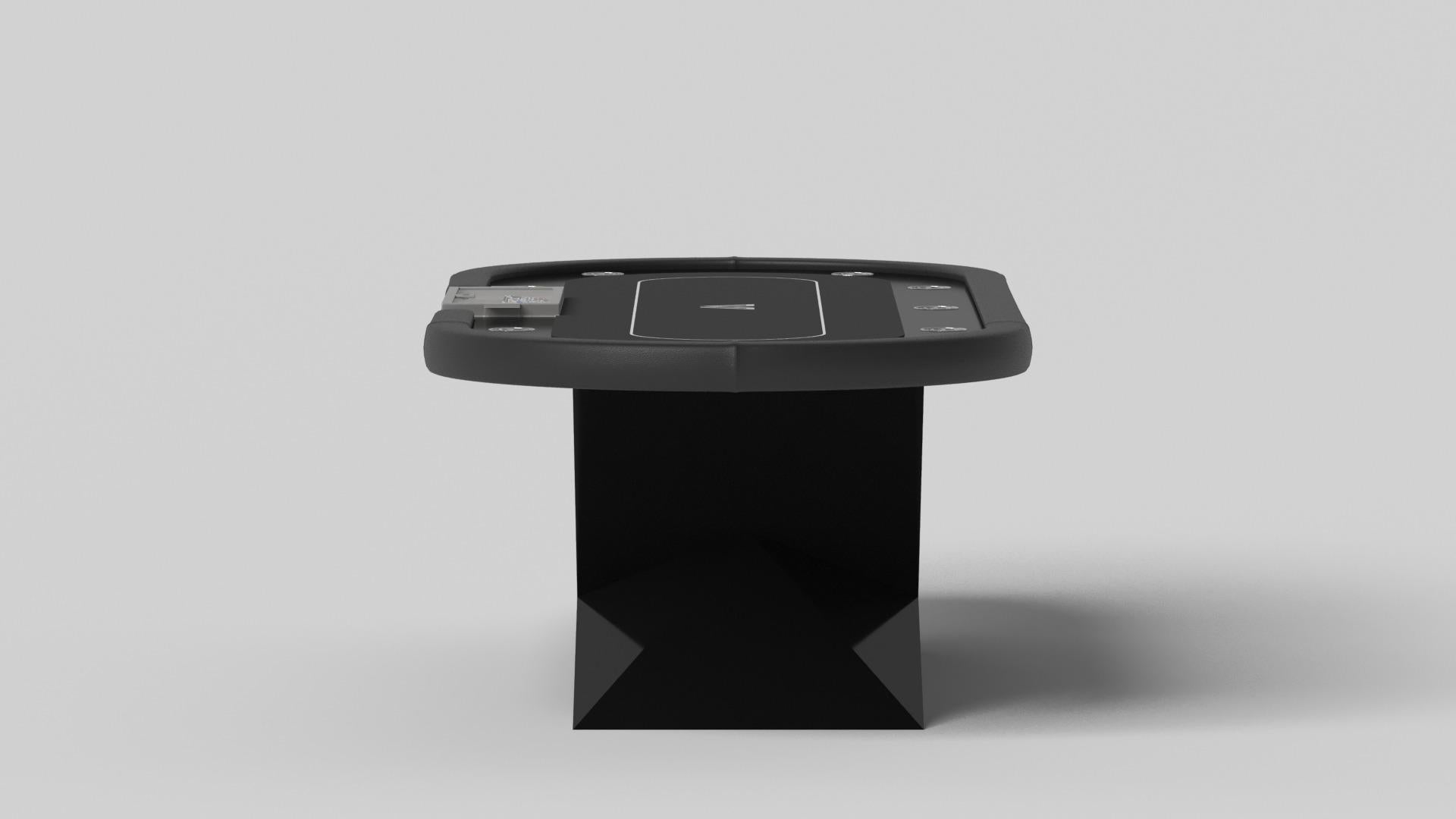 Moderne Elevate Customs Kors tables de poker/Solid Pantone Black Color in 8'8