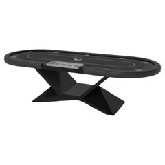 Elevate Customs Kors tables de poker/Solid Pantone Black Color in 8'8" -Made in USA