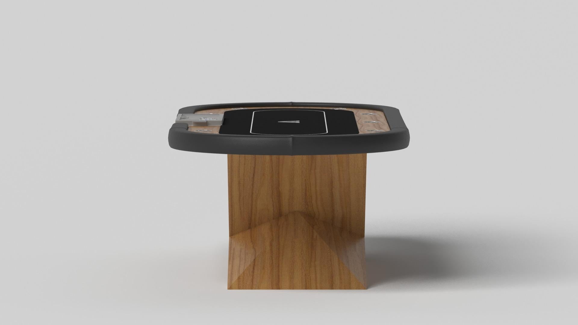 Moderne Tables de poker CUSTOM MADE / Bois de teck massif en 8'8