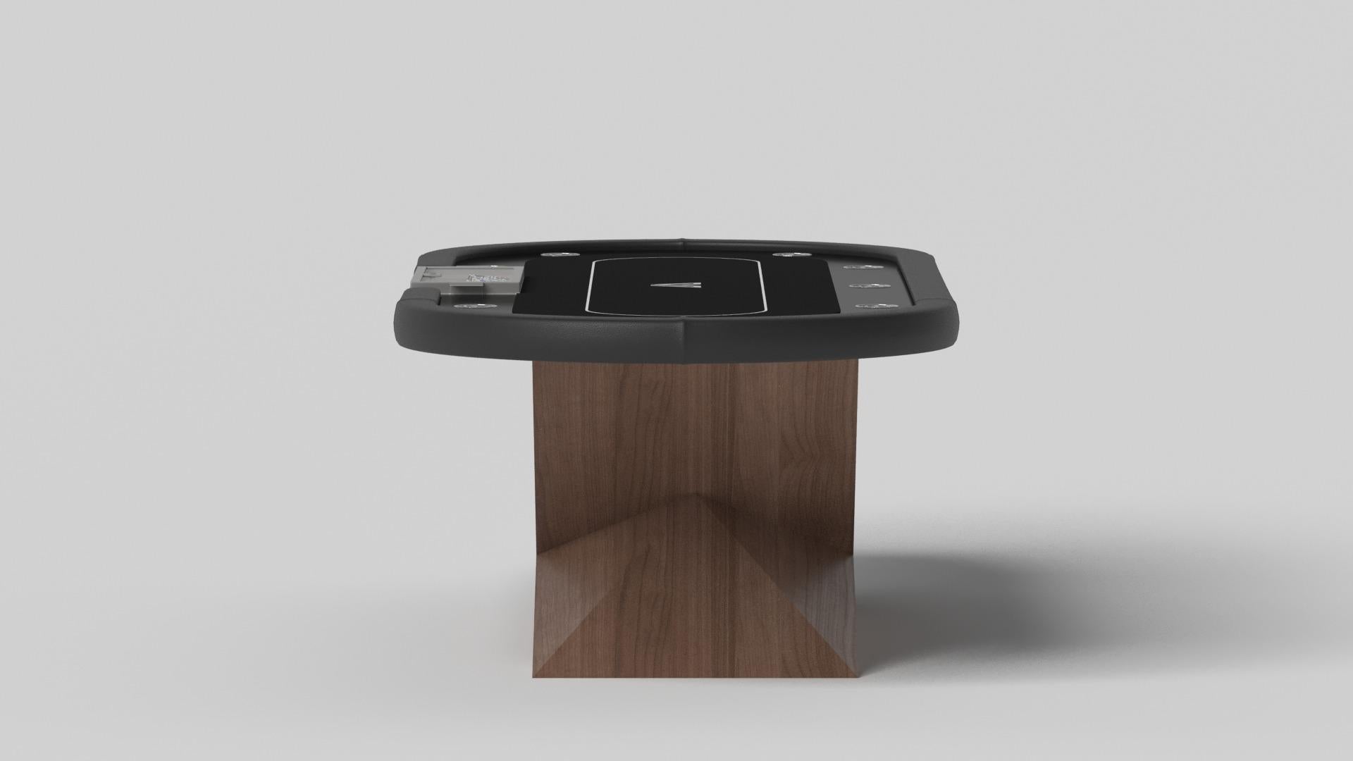 Moderne Tables de poker CUSTOM MADE / Bois de noyer massif en 8'8