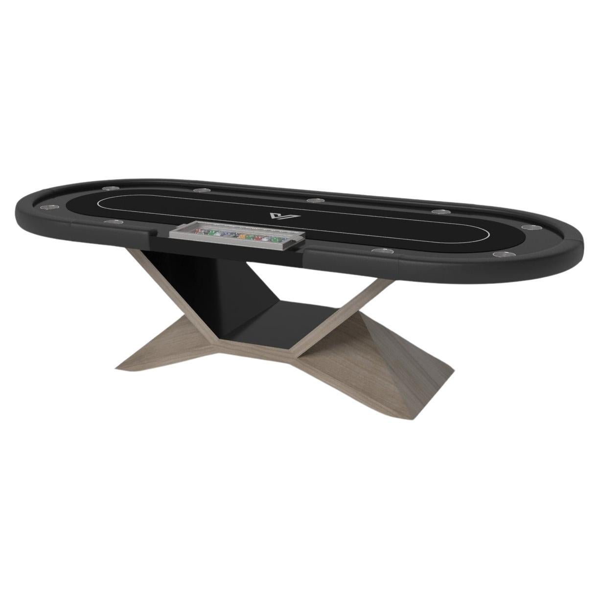 Tables de poker Kors sur mesure / Bois de chêne blanc massif de 8'8" - Fabriqué aux États-Unis