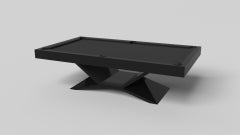 Mesa de billar Elevate Customs Kors / Negro Pantone sólido en 7'/8' - Made in USA