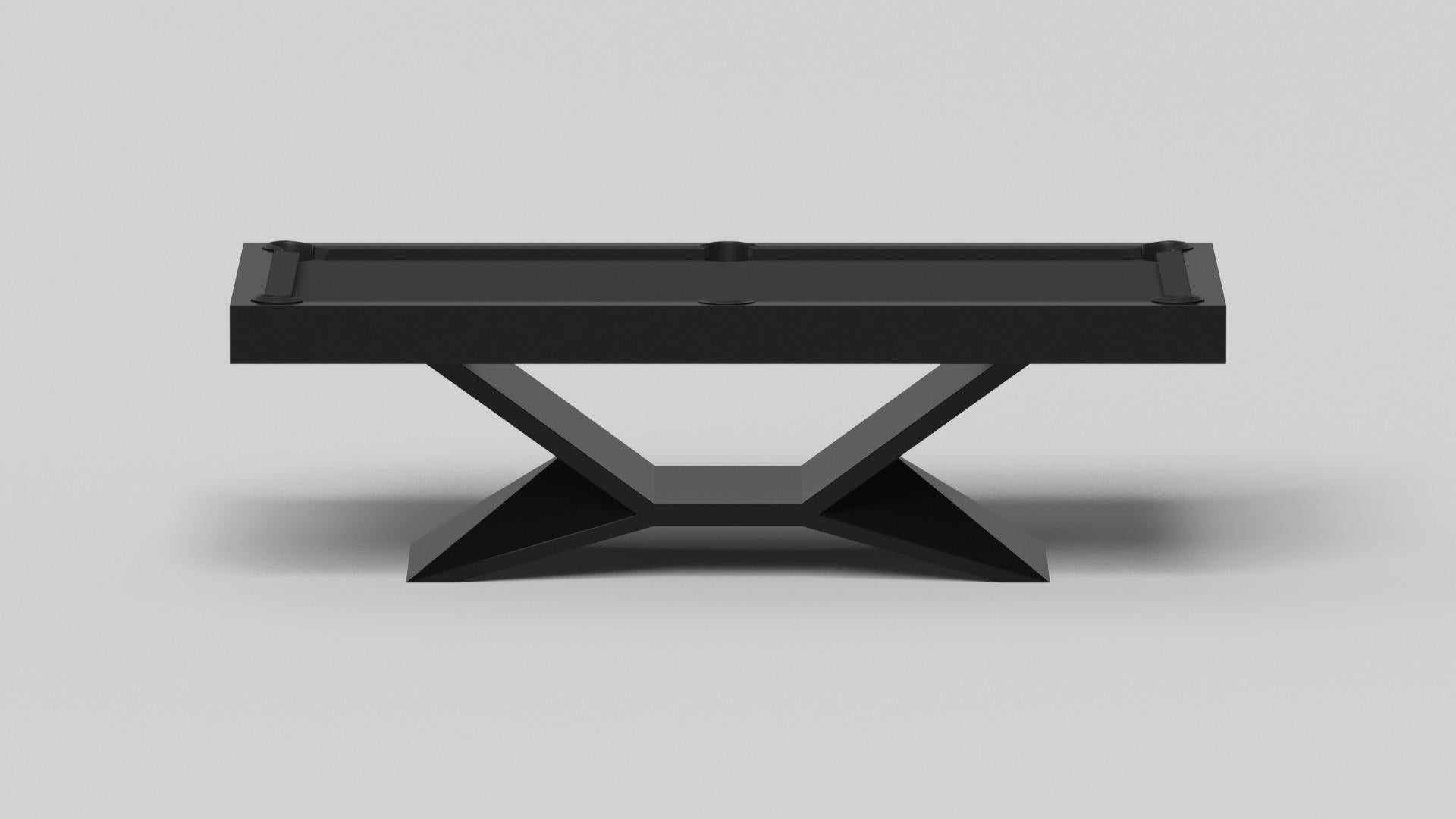 Américain Table de billard CUSTOM MADE / Solid Pantone Black in 7'/8' - Made in USA en vente