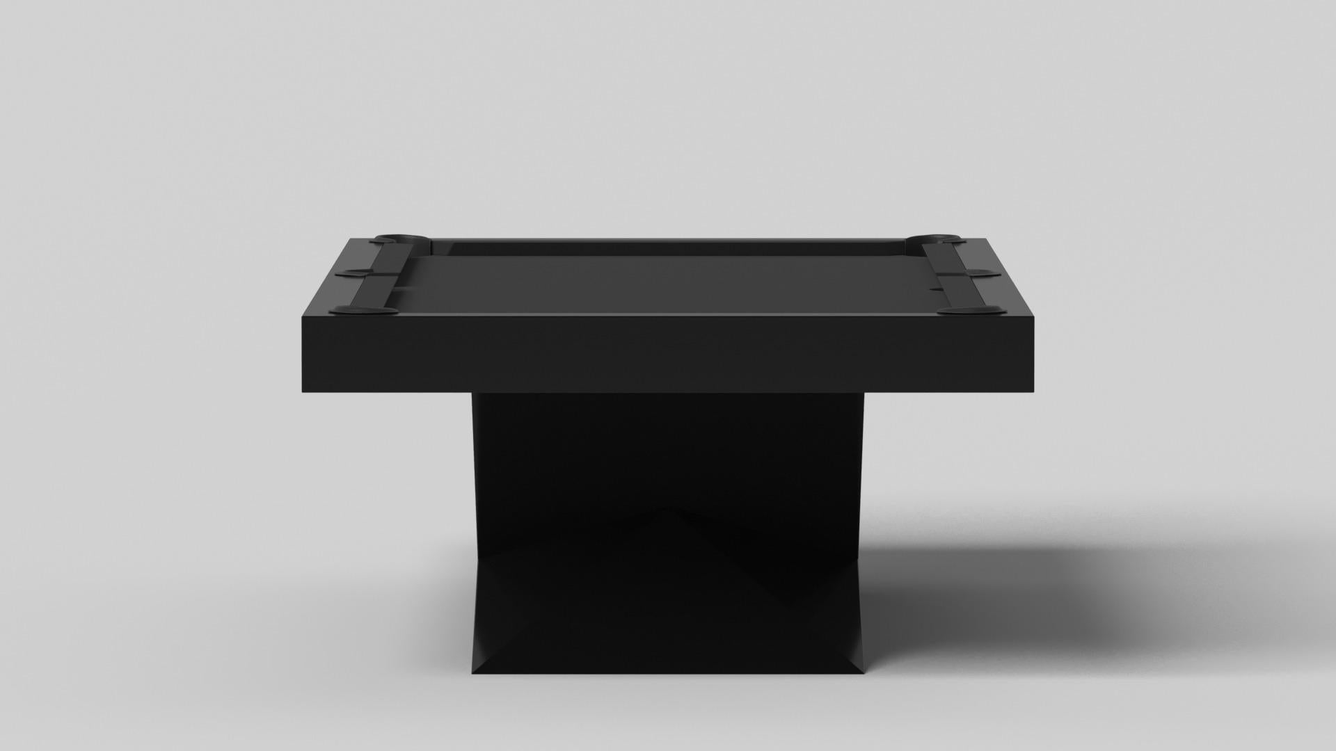 Modern Elevate Customs Kors Pool Table / Solid Pantone Black in 8.5' - Made in USA For Sale