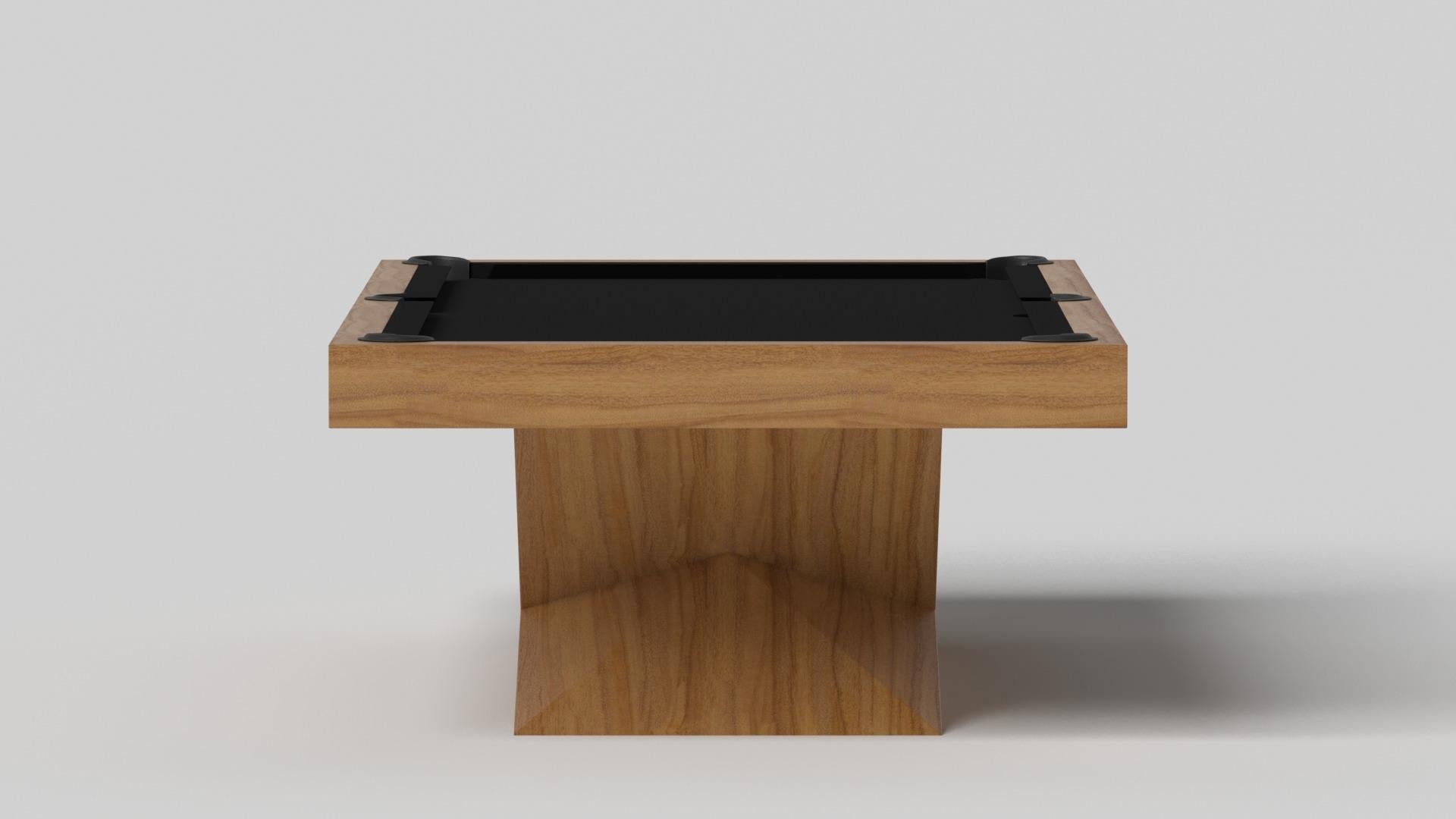 Modern Elevate Customs Kors Pool Table / Solid Teak Wood in 7'/8' - Made in USA For Sale