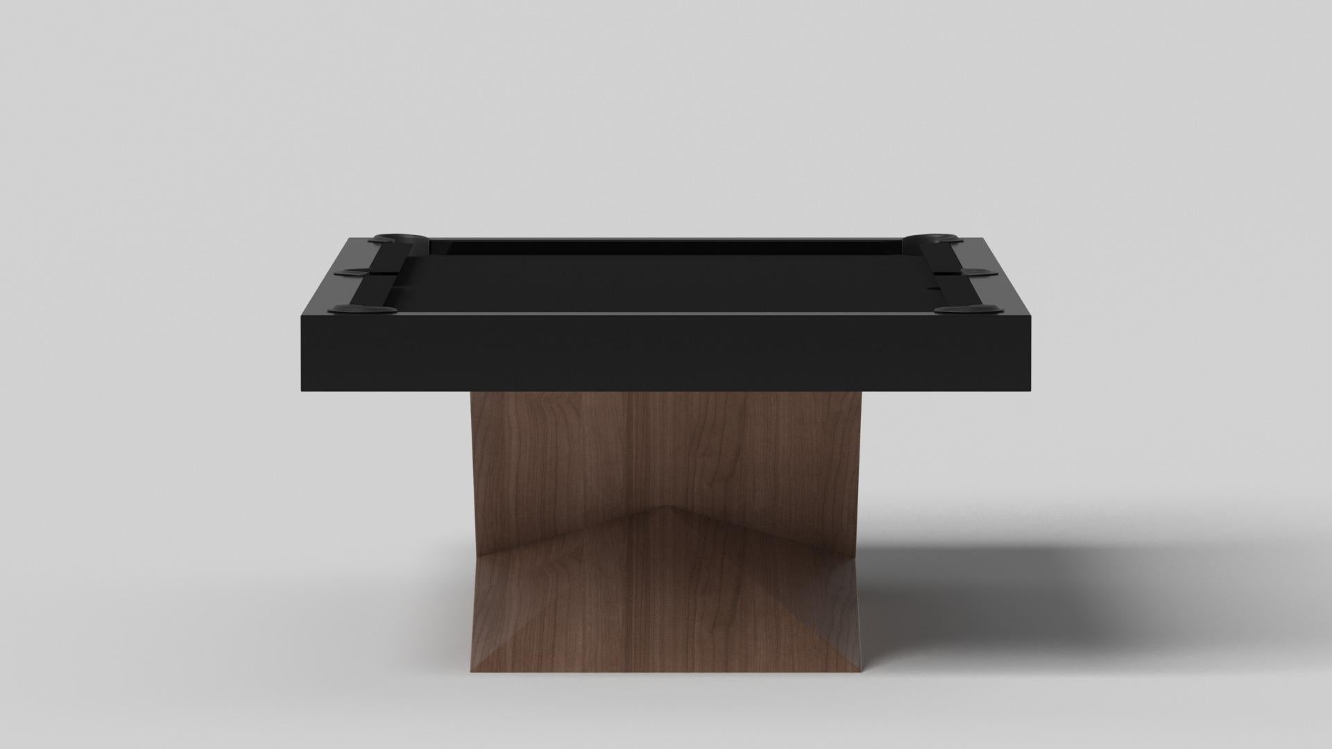 Modern Elevate Customs Kors Pool Table / Solid Walnut Wood in 7'/8' - Made in USA For Sale