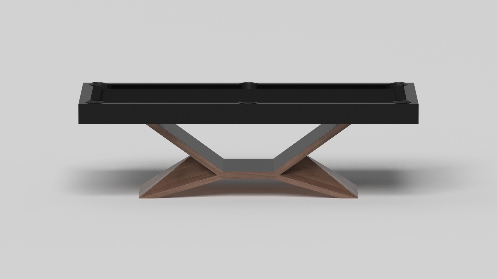 American Elevate Customs Kors Pool Table / Solid Walnut Wood in 7'/8' - Made in USA For Sale