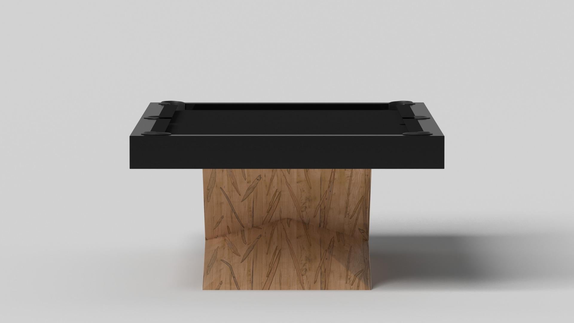 Moderne Table de piscine Kors 9' sur mesure en bois d'érable bouclé massif, fabriqué aux États-Unis en vente