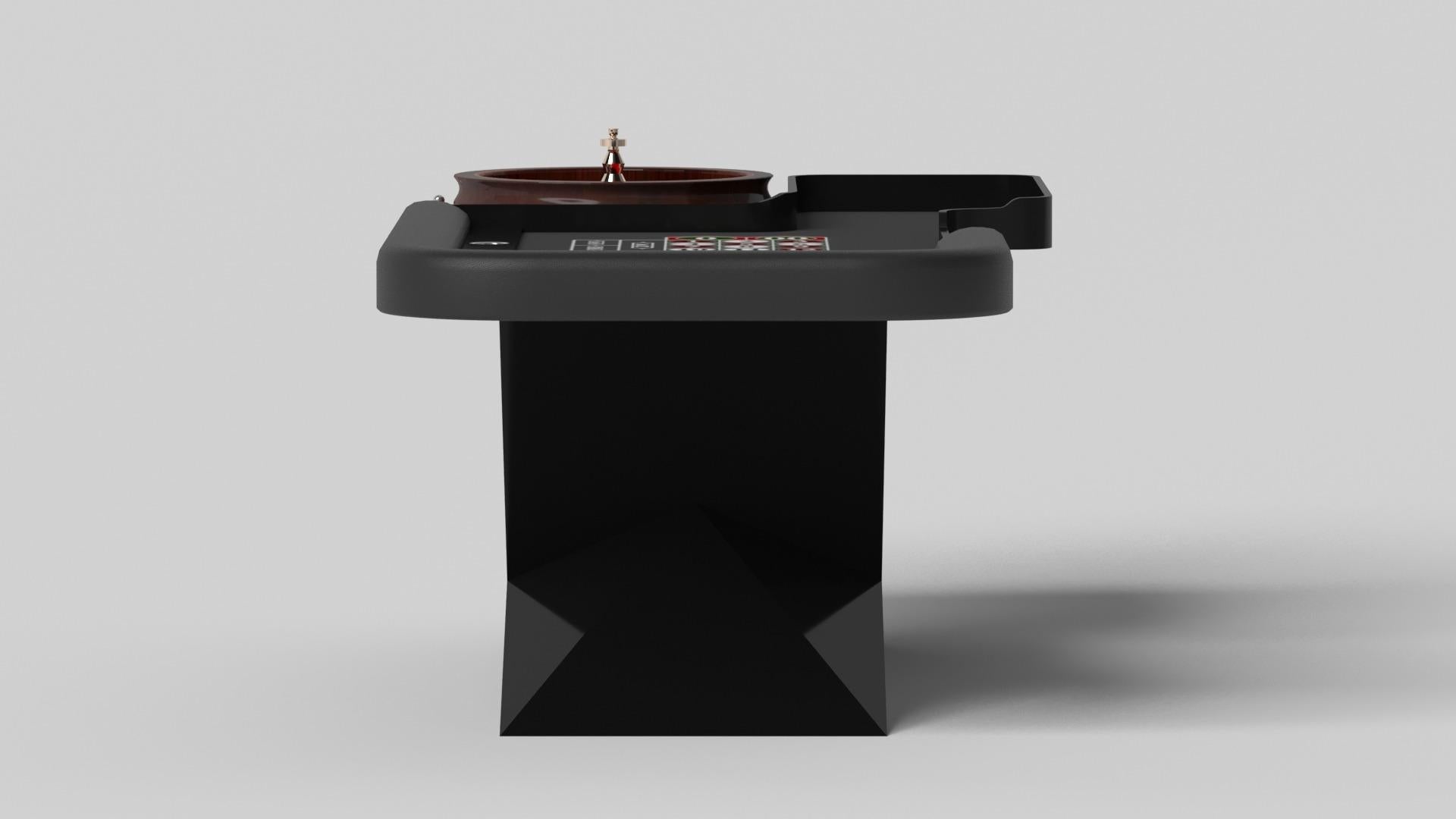 Modern Elevate Customs Kors Roulette Tables / Solid Pantone Black Color in 8'2