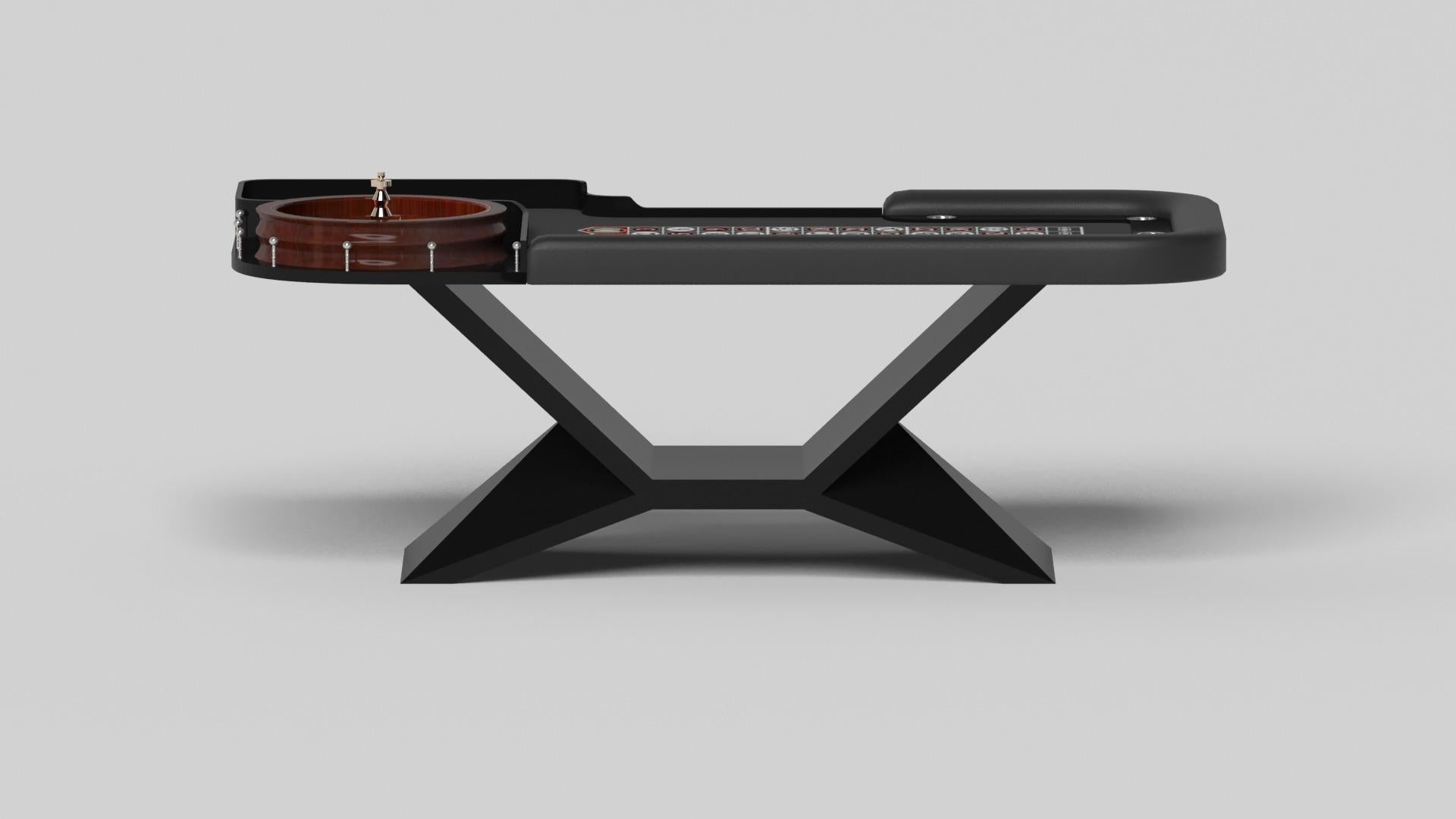 American Elevate Customs Kors Roulette Tables / Solid Pantone Black Color in 8'2