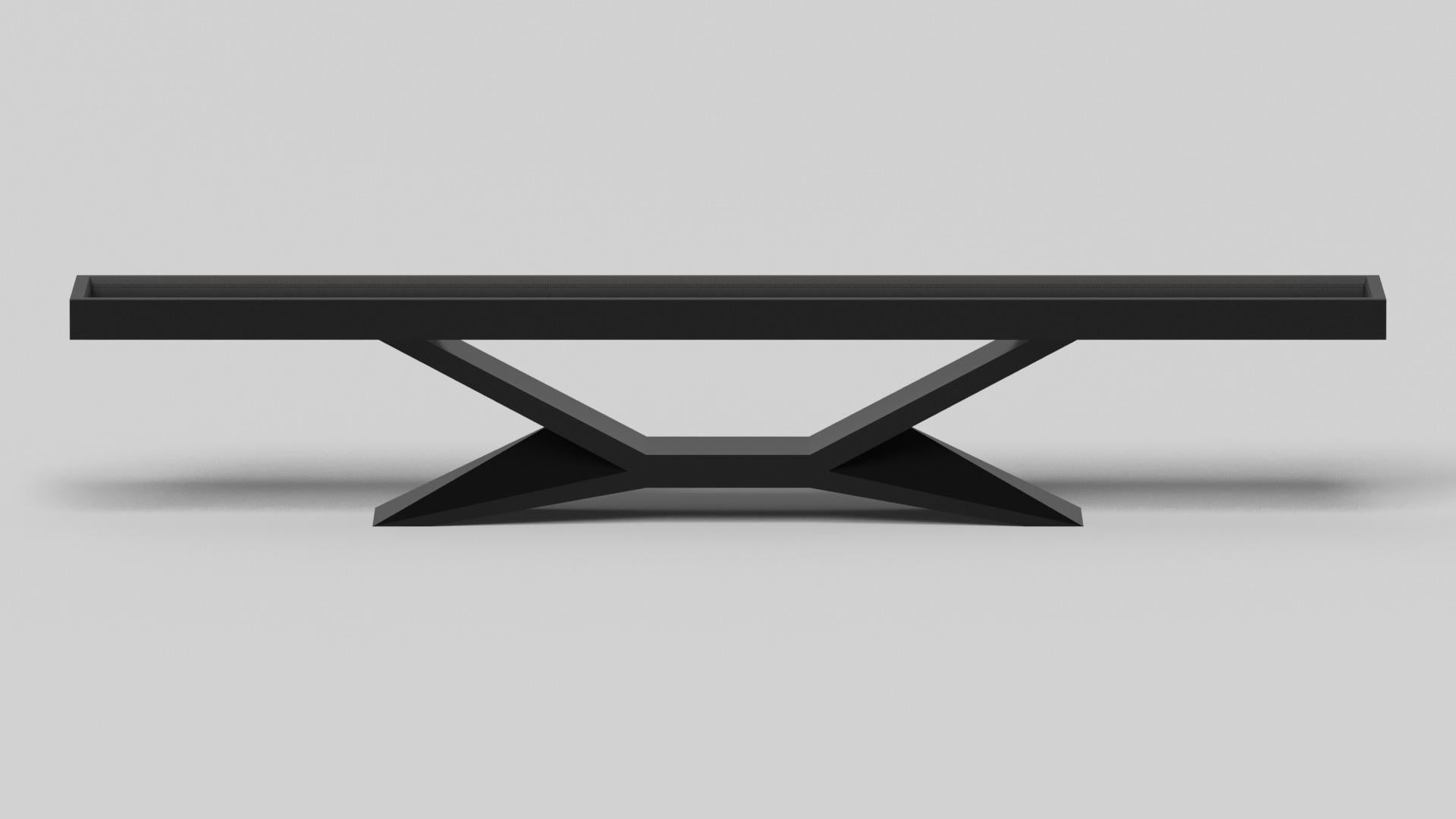 American Elevate Customs Kors Shuffleboard Tables / Solid Pantone Black Color in 22' -USA For Sale
